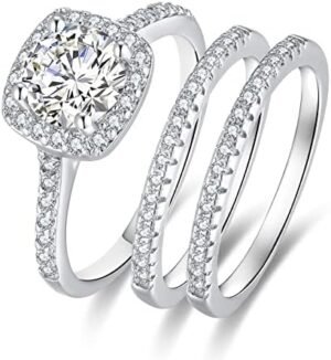 CEJUG Cubic Zirconia Wedding Rings for Women Bridal Ring Set... CEJUG Cubic Zirconia Wedding Rings for Women Bridal Ring Set...