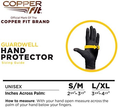Copper Fit Guardwell Gloves Full Finger Hand Protection