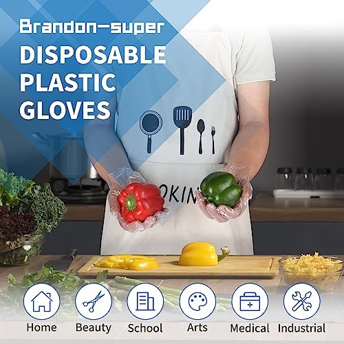Brandon-super Food Prep Gloves Plastic Food Safe Gloves, Foo...