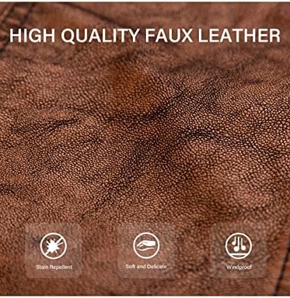 Bellivera Women's Faux Leather Casual Jacket 2025 Spring Tre...