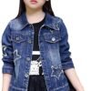 ASHER FASHION Denim Jackets Girl Denim Jackets Classic Basic...