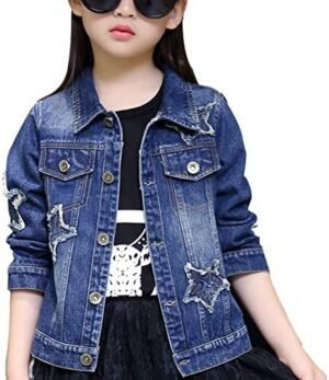 ASHER FASHION Denim Jackets Girl Denim Jackets Classic Basic... ASHER FASHION Denim Jackets Girl Denim Jackets Classic Basic...