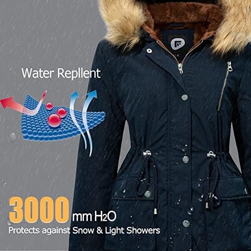 Women's Fur Hood Winter Parka Thicken Winter Jacket Coat Hoo...