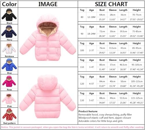 Toddler Baby Hooded Down Jacket Boys Girls Kids Thicken Warm...