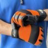 Safety Work Gloves for Men&Women Rubber Coated Dotted Grip N...