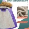 CREATMO US Girl's Long Winter Warm Parka Sherpa Trimmed Coll...