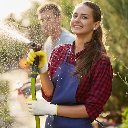 HANDLANDY Womens Gardening Gloves, 3 Pairs Breathable Nitril...