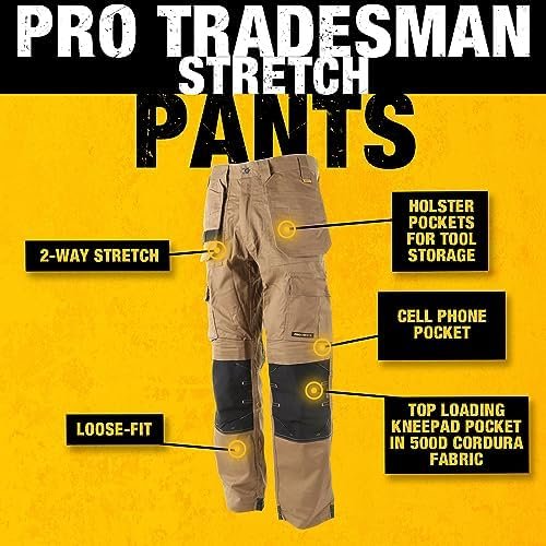 DEWALT Protradesman Men's Loose Fit, Holster Pocket, Cottonp...