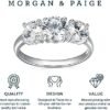 MORGAN & PAIGE .925 Sterling Silver Engagement Rings for Wom...