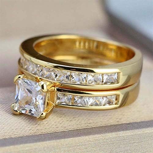 TWO RINGS His Hers Wedding Ring Sets Couples Rings Women's B...