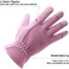 HLDD HANDLANDY Pigskin Leather Women Gardening Gloves, Stret...