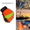 HANDLANDY Hi-vis Reflective Work Gloves, Anti Vibration Safe...