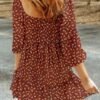 Dokotoo Spring Dresses for Women 2025 Boho Floral Square Nec...