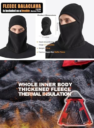 Men's Winter Coats,Fleece-Lined,With Fleece Balaclava,Waterp...
