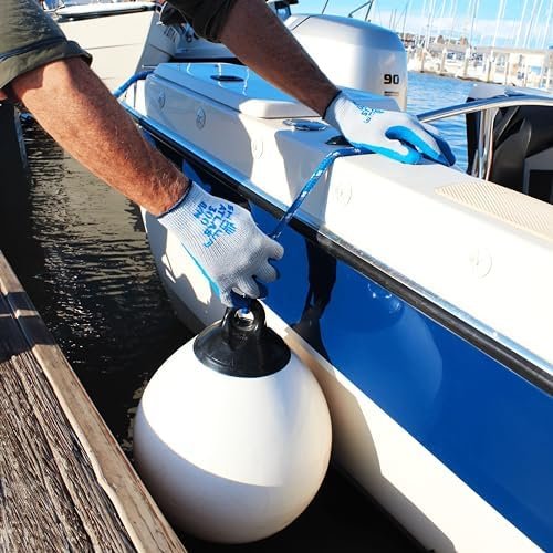 SHOWA Atlas 317 Natural Rubber Latex Hi-Vis Palm Coated Gene...