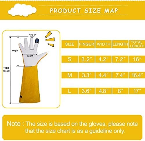 Garden Gloves Women/Men Thorn Proof, Deerskin Suede, 2 Layer...