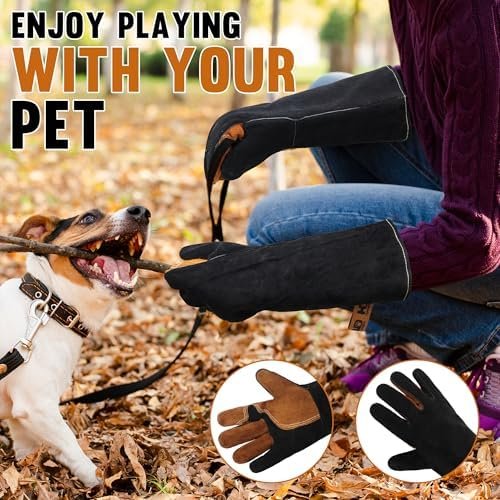 HLDD HANDLANDY Animal Handling Gloves, Bite Proof for Dog Tr...