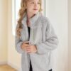 Arshiner Girls Fleece Jacket Sherpa Fall Winter Full Zip Fuz...