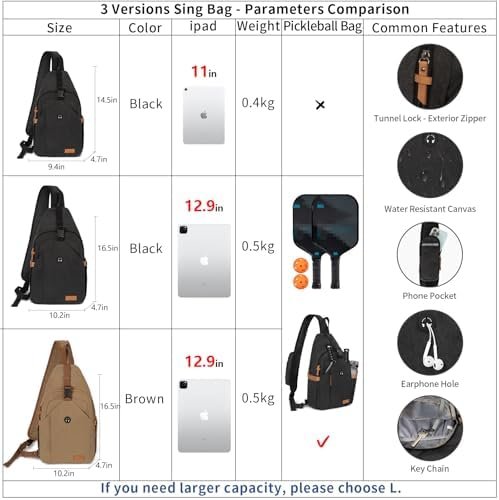 Sling Bag for Men, Crossbody Bag Men Anti Theft Crossbody Ba...