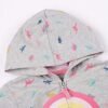 Baby Girl Zip-up Jacket Rainbow Unicorn Cotton Hoodie Sweats...