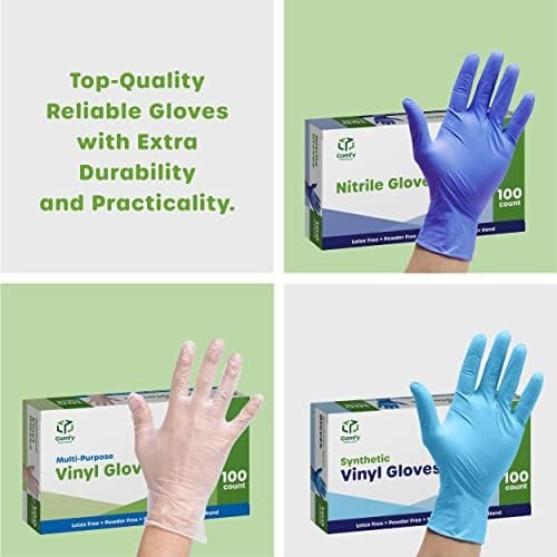 Comfy Package Black Nitrile HEAVY DUTY 6 Mil. Chemical Resis...