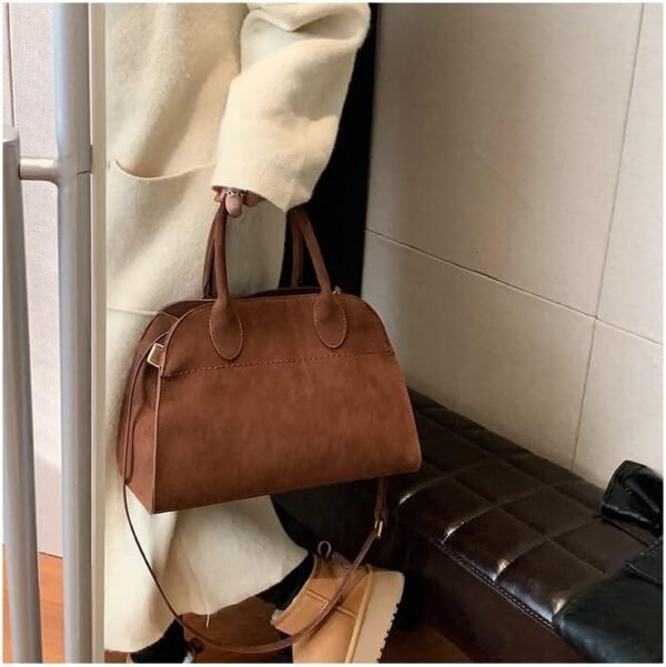 Womens Suede Tote Bag, Faux Leather Tote Bag for Women Vinta...