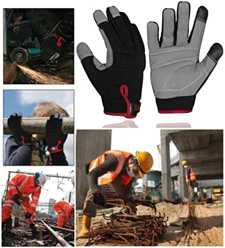 Mens Work Gloves Utility Touch Screen Breathable Spandex Rig...