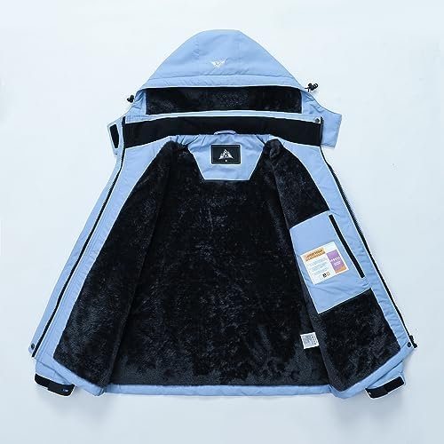MOERDENG Women's Waterproof Ski Jacket Warm Winter Coat Outd...