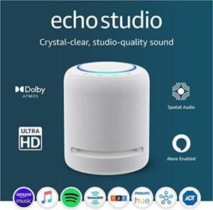 Like-New Amazon Echo Studio (newest model), Our best-soundin... Like-New Amazon Echo Studio (newest model), Our best-soundin...
