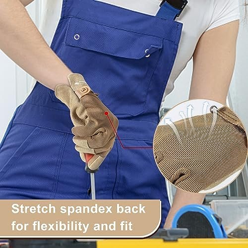 HLDD HANDLANDY Work Gloves for Women and Ladies, Leather Gar...