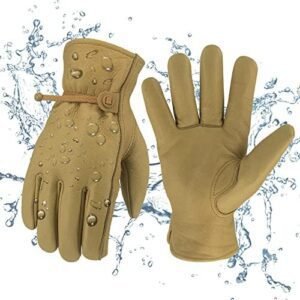 Leather Work Gloves for Men & Women, Reinforced Durable Gard... Leather Work Gloves for Men & Women, Reinforced Durable Gard...