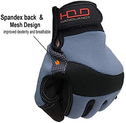 HANDLANDY Hi-vis Reflective Work Gloves, Anti Vibration Safe...
