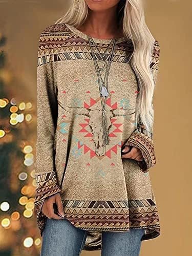 Bengbobar Western Sweatshirts for Women Native American Azte...