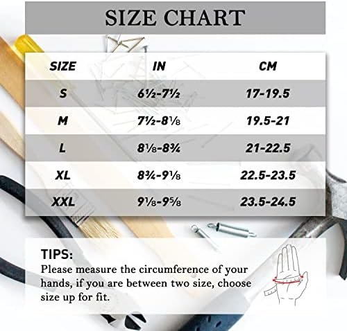 HANDLANDY Work Gloves for Men & Women, Utility Mechanic Work...