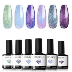 modelones Chameleon Gel Nail Polish Set- 6 Colors Aurora Shi... modelones Chameleon Gel Nail Polish Set- 6 Colors Aurora Shi...