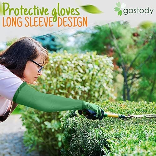 Gastody Long Sleeve Gardening Gloves Women and Men - Long C...