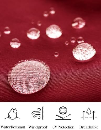 ZOMVA 2025 Plus Size 1X-4X Rain Jacket Coat Long Lightweight...