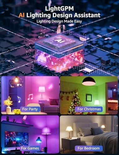 Lepro B1 AI Smart Light Bulbs - WiFi & Bluetooth RGBWW Color...