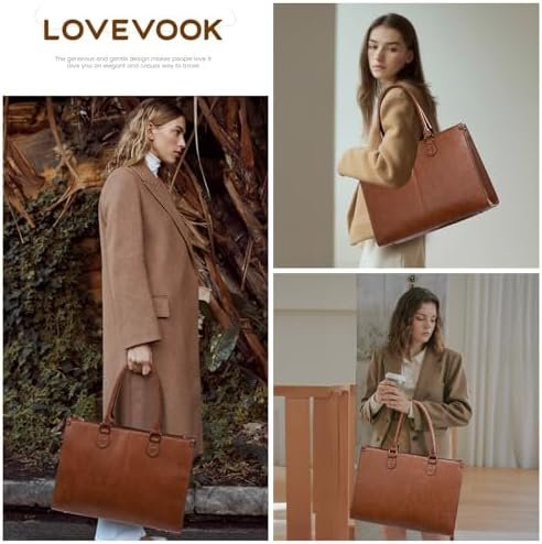 LOVEVOOK Laptop Bag for Women, 15.6 inch Laptop Tote Bag Vin...