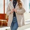 Womens Fleece Jacket Hooded Winter Warm Full Zip Long Sleeve...