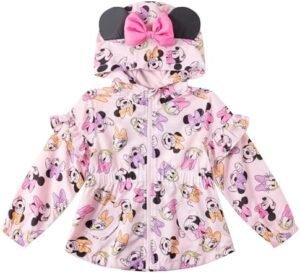 Disney Minnie Mouse Girls Water Resistant Windbreaker Jacket... Disney Minnie Mouse Girls Water Resistant Windbreaker Jacket...