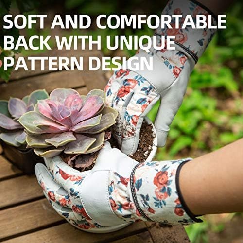 Vgo... Gardening Gloves for Women, Goatskin leather,Puncture...