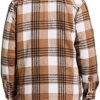 Men's Cotton Flannel Shirt Jacket Fleece Lined Long Sleeve P...