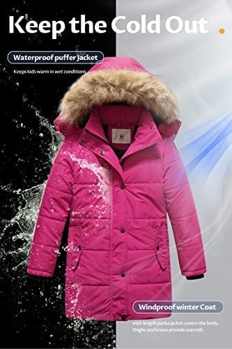 CREATMO US Girl's Winter Fleece Lined Long Parka Puffer Coat...