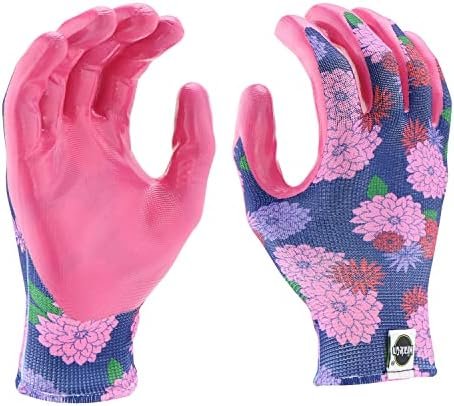 Miracle Gro Women's Nitrile Coated Grip Floral Pattern Garde...