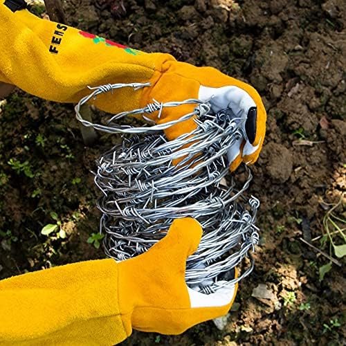 Garden Gloves Women/Men Thorn Proof, Deerskin Suede, 2 Layer...