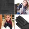 isotoner womens Spandex Touchscreen Cold Weather Gloves With...