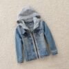 Mallimoda Kids Boys Girls Hooded Denim Jacket Zipper Coat Ou...