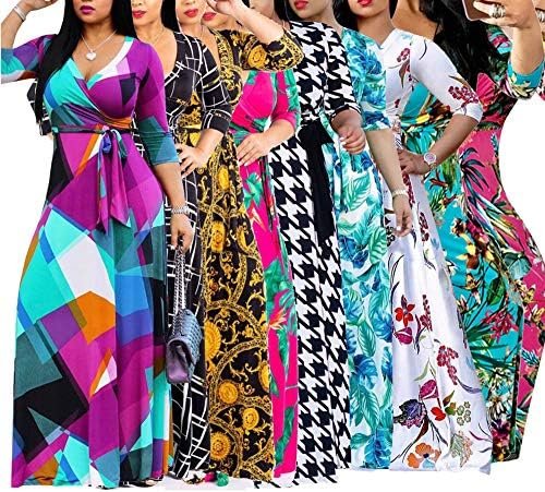 FANDEE Plus Size Maxi Dress for Women Casual Summer Sundress...