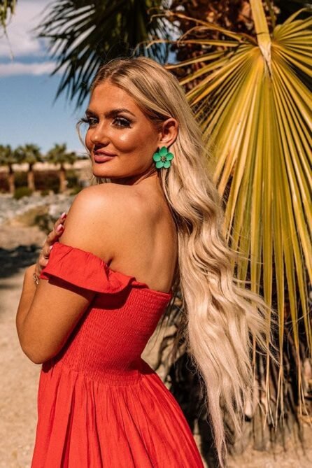 Happy Sailed Women's 2025 Summer Smocked Off The Shoulder Ma...